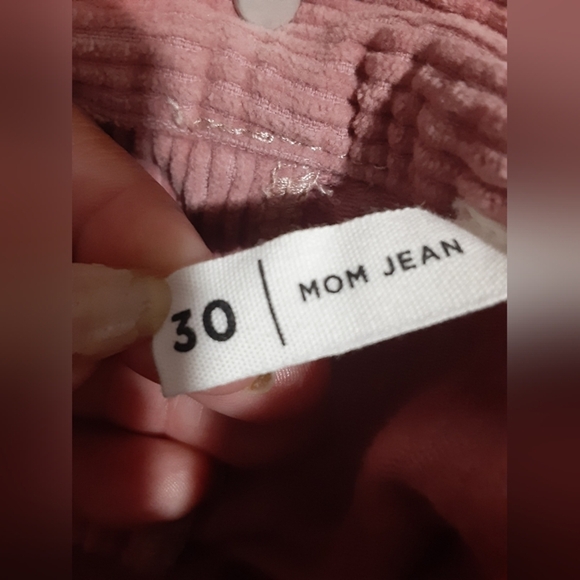 Pacsun NWT Women's Corduroy Rose Pink Mom Jeans 100%Cotton Size 30 - Picture 5 of 7